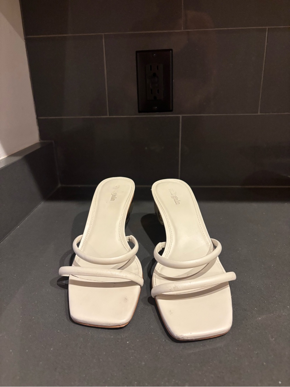 Cult Gaia White Strappy Heeled Sandal - Picture 3 of 5
